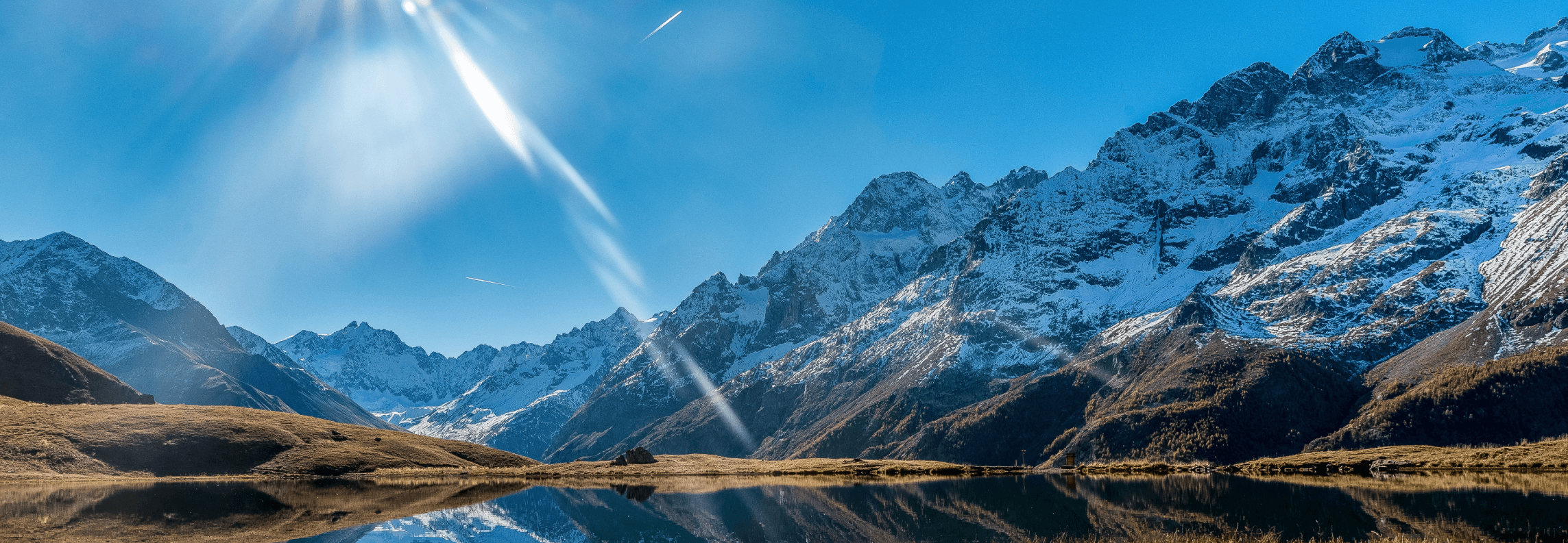 mountain and river